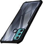 TheGiftKart Shockproof Clear Back Cover Case for Motorola Moto G60 / G40 Fusion | 360 Degree Protection | Hard Transparent Back Cover Case for Moto G60 / G40 Fusion (PC & TPU, Black Bumper)