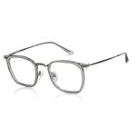 LENSKART BLU | Bluecut & Antiglare Computer Eyeglasses | Gaming Glasses | Grey Full Rim Square Shape | For Men & Women | Medium | LB E13529