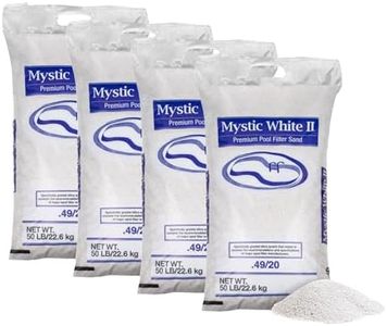 U.S. Silica Mystic White II Pool Filter Sand, Premium Silica for Pool Filter Pumps, 50-Pound Bags, Pack of 4, White