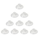 LuluEasy 10 Pieces 20mm Mini Suction Cups Clear Without Hooks Without Holes, PVC Plastic Sucker Pads for Festival Decoration Wall Glass Home Car