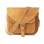 Goatter Genuine Leather Merigold Tan Crossbody Sling Bag For Women