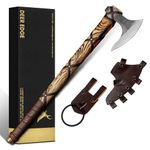 Deer Edge Steel Axe | Ragnar Axe | Camping Axe | Best Gift for him | Brown Wrapped Handle with Leather Sheath