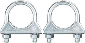 uxcell Muffler U-Bolt Clamps for 38mm(1-1/2") Diameter Exhaust Tail Pipe, 2pcs Exhaust U Clamp Saddle Type U-bolt Clamps