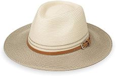 Wallaroo Hat Company Women’s Kristy Fedora – UPF 50+, Lightweight, Adjustable, Packable, Designed in Australia, Ivory/Stone, One Size