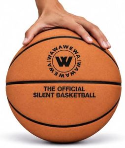 WAWAWEWA The Official Silent Basketball Size 7 (29.5") Uncompressed Fully Inflated – Ready to Play Indoor Basketball for Quiet Dribbling – Grooved Airless Indoor Training PU Foam Basket Ball All Ages