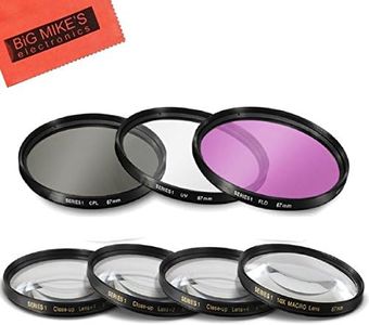 67mm 7PC Filter Set for Canon EF-S 10-18mm f/4.5-5.6 is STM Lens - Includes 3 PC Filter Kit (UV-CPL-FLD) and 4PC Close Up Filter Set (+1+2+4+10)