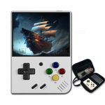 Miyoo Mini Plus Handheld Game Console 3.5 in Portable Retro Video Games Consoles Rechargeable Hand Held Classic System White 64GB