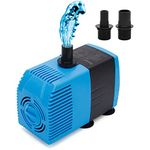 2000L/H Aquarium Water Pump with Filter (45W), Mini Electric Ultra Quiet Submersible Pump for Fountains, Pool, Fish Tank, Pond, Hydroponics, Statuary with 4 Strong Suction Cups