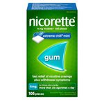 Nicorette Gum, Extreme Chill Mint, 4 mg, 105 Count