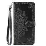 Compatible with Apple iPhone Xs MAX Wallet case, Durable and Slim,Luxurious 3D Flower Lightweight with Classic Design Magnetic Closure, Faux Leather with Kickstand Card Holders Folding Stand- Black