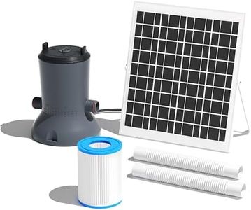 OYOWATER 400GPH Solar Cartridge Pump for Above-Ground Pools – Filters & Circulates Water in 1300 Gallon Swimming Pools