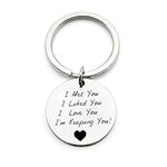 Couples Gifts Keychain, Gift for Boyfriend Girlfriend, I Met You I Liked You I Love You I'm Keeping You Keyring Valentine's Day Christmas Gifts for Wife Husband