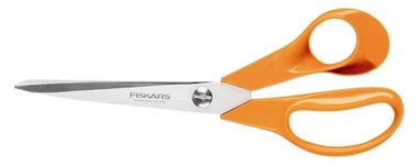 Fiskars Universal Scissors for Handcraft, Sewing and Office Work, Classic, Length: 21 cm, For Right-Handers, Orange, 1005148