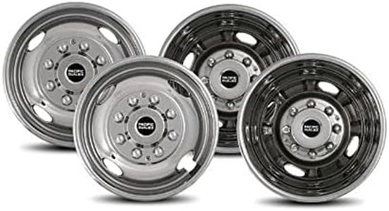 Pacific Dualies 38-1608 Polished 16 Inch 8 Lug Stainless Steel Wheel Simulator Kit for 1974-2000 Chevy GMC 3500, 1974-1998 Ford F350, 2008-2021 Ford E350/E450 Van, 1974-1999 Dodge Ram 3500