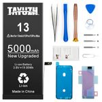 TAYUZH [5000 mAh] Battery for iPhone 13 Upgraded High Capacity Li-Polymer Battery Replacement Compatible with iPhone 13 A2482 A2631 A2633 A2634 A2635 with Repair Tools Kit and Installation Manual