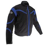 Joe Rocket Men's Crossfire Jacket (Black/Blue, LG)