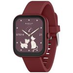 RADLEY Series 32 Smart Watch for Women with Bluetooth Call, Health Fitness Tracker, 1.80”, Heart Rate, Sleep tracking, Berry Silicone Strap, IP68 Waterproof