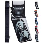 Legend - XT 420 Field Quiver with Adjustable Nylon Belt (Grey/Left) | Lightweight Design Sits on Your Hip Comfortably | Triple Arrow Compartments for Quick Draw and Storage | 3 Pockets