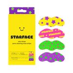 Starface World Star Strips™ Pore-Clearing Nose Strips, Blackhead Remover, Deep Cleansing Nose Strip, Four Colourful Designs, Vegan and Cruelty-Free Skincare (8 Count)