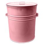 KetoPlastics Classic Nappy Bin Retro Style Baby Pink Steel Bin for Disposal of Nappies Diaper Pail Bin - 30L