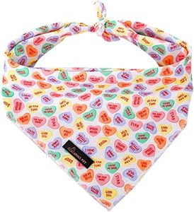 ARING PET Valentine's Dog Bandana-Cute Heart Pet Bandanas, Soft Scarf Cotton Dogs Triangle Bibs for Small to Large Dogs and Cats