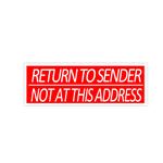 Return to Sender Not at This Address Stickers,3X1 Inch Adhesive Label Stickers,500 Pcs