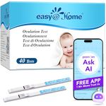 Easy@Home Ovulation Test Strips Fertility Test Kit, Powered by Premom Ovulation Predictor iOS and Android App (40LH)