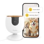 Furbo Mini Pet Camera + Home Security Package [PREMIUM W/SUBSCRPITION]: Pet Monitor w/Phone App, Colour Night Vision, 2-Way Audio, Barking or Meowing Alerts, Designed for Dogs or Cats, Indoor Cam