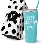 SassyCups Best Grammy Ever Insulated Tumbler Cup with Straw and Lid - Grandparent Coffee Mug - World's Best Grandma Gift From Grandkids for Birthday - New Grammy Tumbler - Grammy Gifts