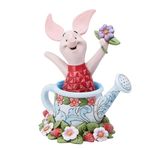 Enesco Disney Traditions by Jim Shore Winnie The Pooh Piglet in Watering Can Figurine, 4.5 Inch, Multicolor