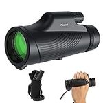 Usogood 10X42 Monocular Telescope High Power, Monoculars for Adults with BAK4 Prisms and FMC Lens, Compact Waterproof Monocular for Bird Watching Hiking Camping with Hand Strap