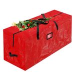 Evoio Christmas Tree Storage Bag, Heavy Duty Xmas Tree Bag with Zipper Fits 7.5 FT Tall Christmas Artificial Trees, Waterproof Xmas Storage Bag Protects from Dust, Red