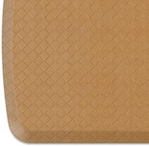 GelPro Elite Premier Gel & Foam Anti-Fatigue Kitchen Floor Comfort Mat, 20" x 36", Basketweave Khaki