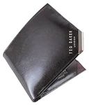 Ted Baker Kornerr Metal Corner Bifold Coin Mens Black Wallet 267037 Black