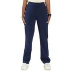 BlissClub Women AM PM Cotton Straight Pants | Wide Waistband | High Rise | Drawstring | 2 Pockets