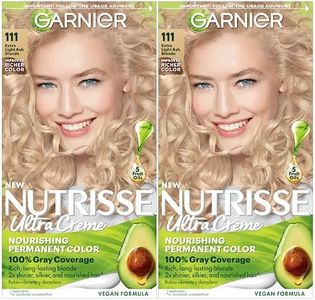 Garnier Hair Color Nutrisse Nourishing Creme, 111 Extra-Light Ash Blonde (White Chocolate) Permanent Hair Dye, 2 Count (Packaging May Vary)