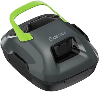 Gosvor Cordless Robotic Pool Cleaner,Lasts 90 Min,Automatic Vacuum for Above-Ground Pools up to 860 Sq.ft,Portable,Self-Parking,OrangeGreen