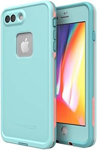 LifeProof FRĒ Series Waterproof Case for iPhone 8 Plus & iPhone 7 Plus (Only) - Non-Retail Packaging - Wipeout (Blue Tint/Fusion Coral/Mandalay Bay)