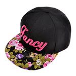 ZLYC Women's Fashion Baseball Cap Embroidered Adjustable Hip Hop Snapback Cap,Fancy Hot Pink,One Size