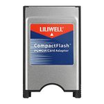 LILIWELL CompactFlash to PCMCIA Ata Adapter, Type I Card Reader, 8.5 x 5.3 x 0.3cm, 30g, Black/Silver, for Laptop, PC