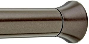 Amazon Basics Tension Curtain Rod, Adjustable 137.2 Cm- 228.6 Cm Width - Bronze, Classic Finial