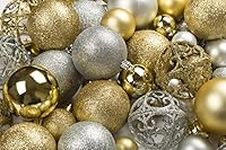 100 Gold and Silver Christmas Ornam
