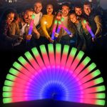 102Pcs LED Foam Glow Sticks, Foam Light up Sticks LED Wands Batons with 3 Modes Flashing, LED Foam Light Sticks for Weddings, Christmas, Festival, Birthday, Party