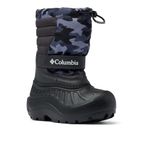 Columbia Youth Powderbug Snowlite Waterproof Snow Boot, Shark/Black Urban Camo, 10