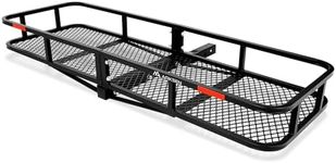 ARKSEN 60 x 20 x 6 Inch Angled Cargo Rack Carrier 500 Lbs Heavy Duty Capacity Tow Hitch, Luggage Storage Basket for Camping or Traveling, SUV, Pickup Truck or Car