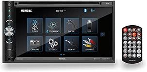 Sound Storm Laboratories DD695B Car DVD Player - A-Link (Screen Mirroring), Double Din, 6.95 Inch LCD Touchscreen, Bluetooth Audio and Hands-Free Calling, DVD, CD, MP3, USB, SD Aux AV in, AM/FM Radio