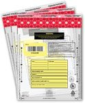 Nadex Tamper-Evident Deposit Bags, 9" x 12", Clear, Pack Of 25 Bags