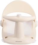 Bebamour Baby Bath Seat Portable Toddler Child Bathtub Seat for 6-18 Months Infant Toddler Girl Boy Bathtub Support Non-Slip/Soft Skin Care/Strong Sucker (Beige)