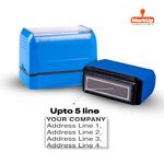 Flashy 6904 Pre-Inked Rubber Stamp – Customizable with Up to 5 Lines of Text, Available in 6 Vibrant Colors