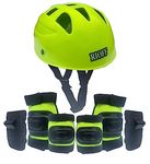 Rioff® Protective Skating Guard Kit for Skating, Cycling, Running for Kids,Boys,Girls (Green) (Medium)